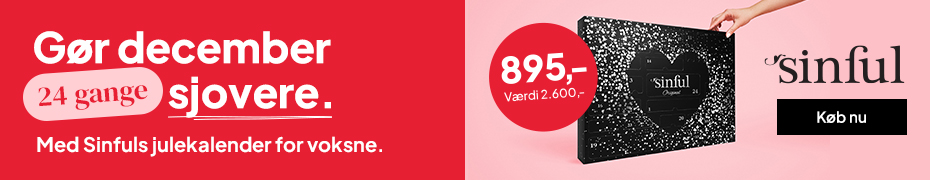 produkt Banner med tekst om Sinful julekalender