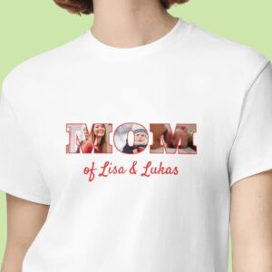 Personlig T-shirt med Foto & Tekst - Mom