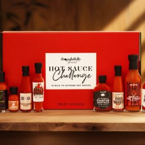 Gaveæske med Stærke Saucer: Hot Sauce Challenge - Thoughtfully