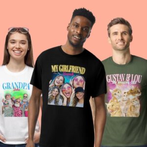 T-shirt med Fotocollage – 90s Design