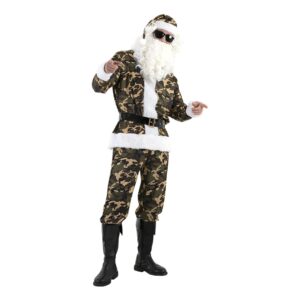 Kamouflagefarvet Julemandsdragt - One size
