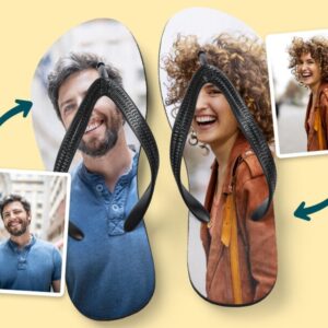 Personlige flip-flops med billeder