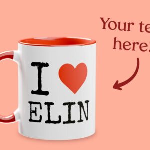 Personligt Krus med Tekst - I Love