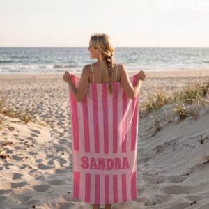 Badelagen med Egen Tekst - Stribet Design