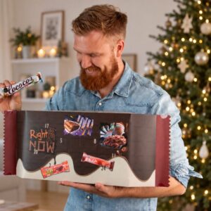Julekalender med chokoladebarer
