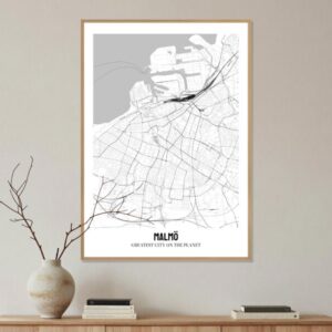 Personlig plakat med bykort