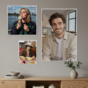 Fotoplakat med AI-tryk