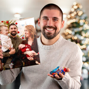 Personlig julekalender med foto & slik